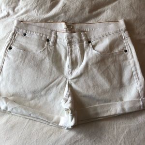 J. crew white cuffed shorts